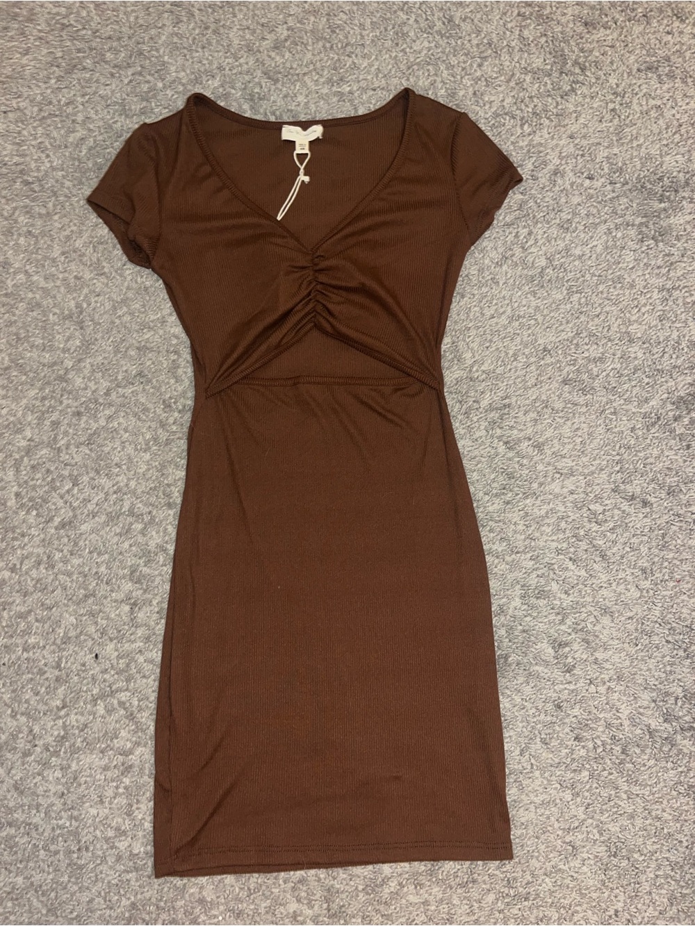 Brown mini dress